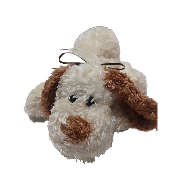 Tesco Cream & Brown Floppy Dog  Floppy Stuffed Animal Plush Toy United Kingdom - Picture 1 of 7